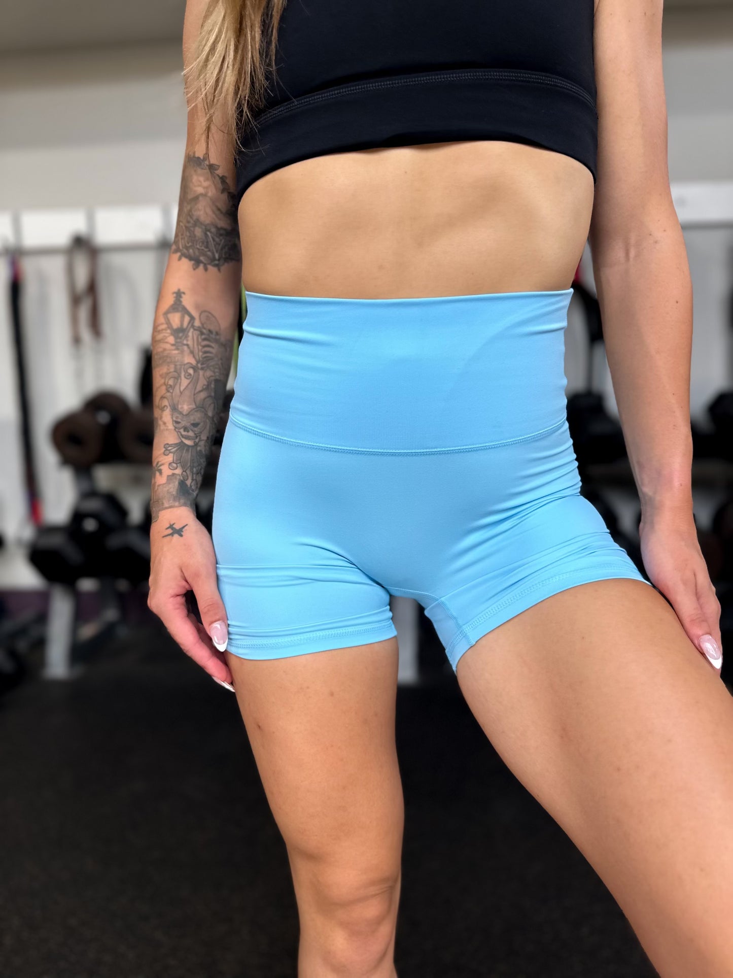 Biker Shorts x Free Spirit - Light Blue